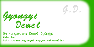 gyongyi demel business card