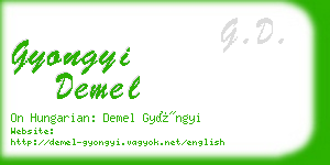 gyongyi demel business card